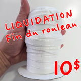 Liquidation - Fin du rouleau : Bretelle élastique blanche 12mm