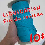 Liquidation - Fin du rouleau : Bretelle élastique 13mm sarcelle