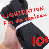 Liquidation - Fin du rouleau : Bretelle élastique noire 24mm