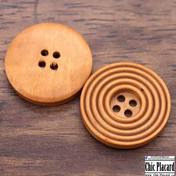 Chêne - Bouton en bois 25mm