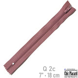 Cognac pink - Closed toe zipper Q #2 7''/18cm