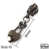 Coeur - Curseur pour zip en plastique #5