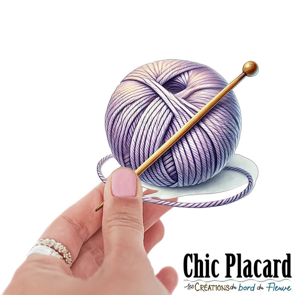 Laine à tricoter- autocollant en vinyl