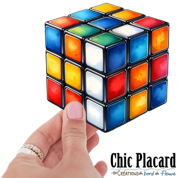 Cube rubic- autocollant en vinyl