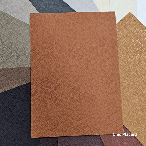 Caramel brown - Synthetic leatherette - 20x30cm