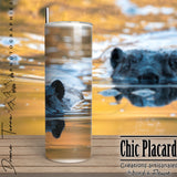 Castor et son reflet - Drone Terra - Gobelet en acier inoxydable