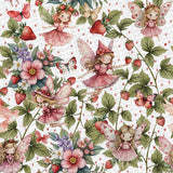 Fées des fraises - Fichiers numériques motifs sans couture