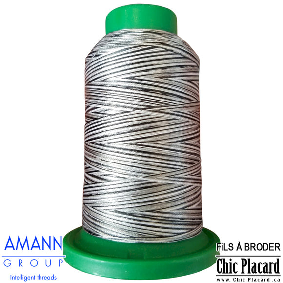 Sel & poivre - Fil à broder bigarré AMANN  Isacord 1000m