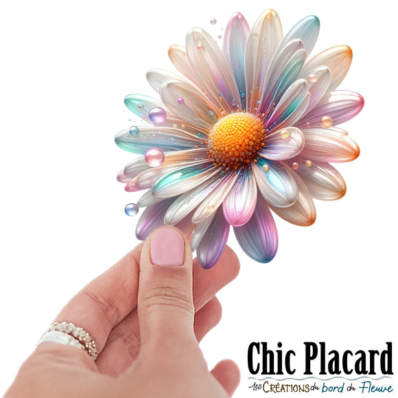 Fleurs teintes pastelles- autocollant en vinyl