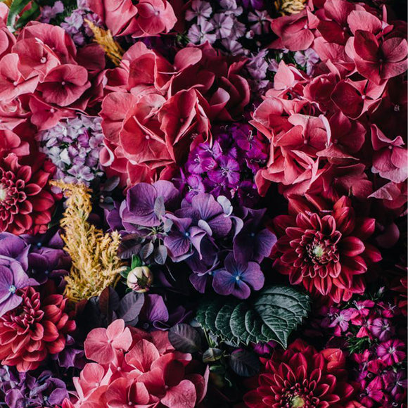 Fleurs mauve & fushia - lm192 - Lingette magique