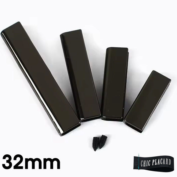 Noir métallique 32mm - Finition de ganse