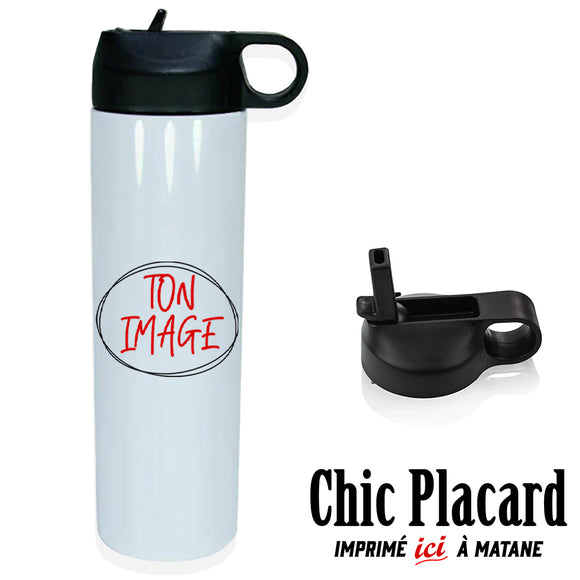 Bouteille à paille imprimée sur demande