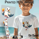 Mouette & frite  #2 - HTV imprimé