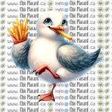 Mouette & frite  #2 - HTV imprimé