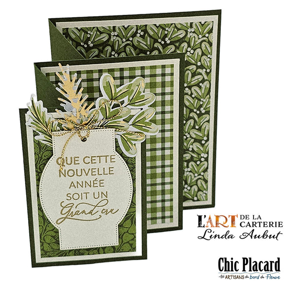 Collection de Noël: nouvelle année pliage origiinal - Carte de voeux par Linda