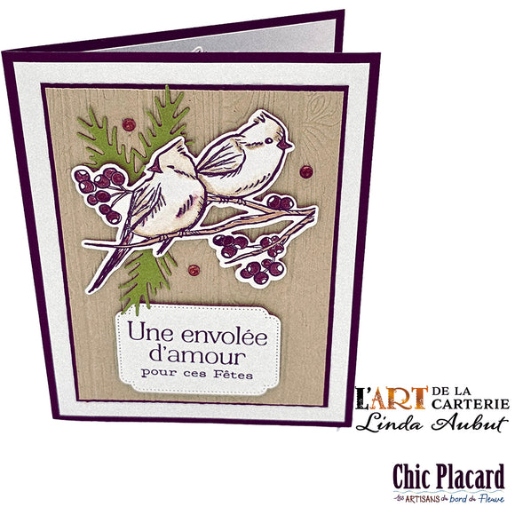 Collection de Noël: une envolée d'amour - Carte de voeux par Linda