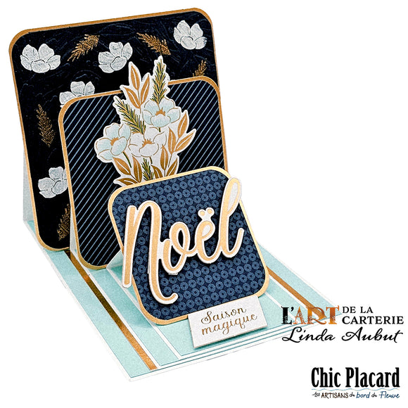 Collection de Noël: triple chevalets - Carte de voeux par Linda