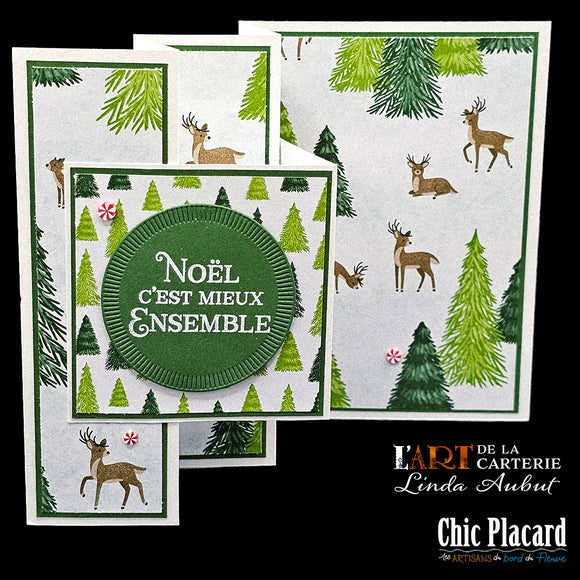 Collection de Noël: Noël ensemble c'est mieux - Carte de voeux par Linda