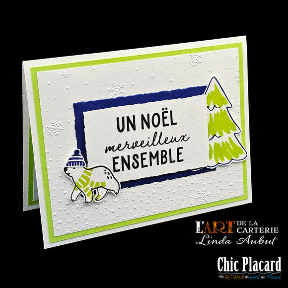 Collection de Noël: Un Noël merveilleux ensemble- Carte de voeux par Linda