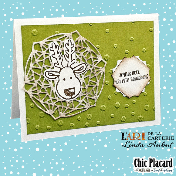 Collection de Noël: Joyeux Noël mon petit bonhomme - Carte de voeux par Linda