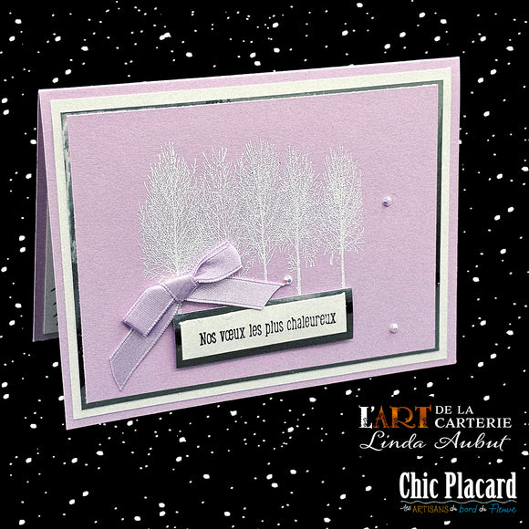 Collection de Noël: douceur lilas - Carte de voeux par Linda