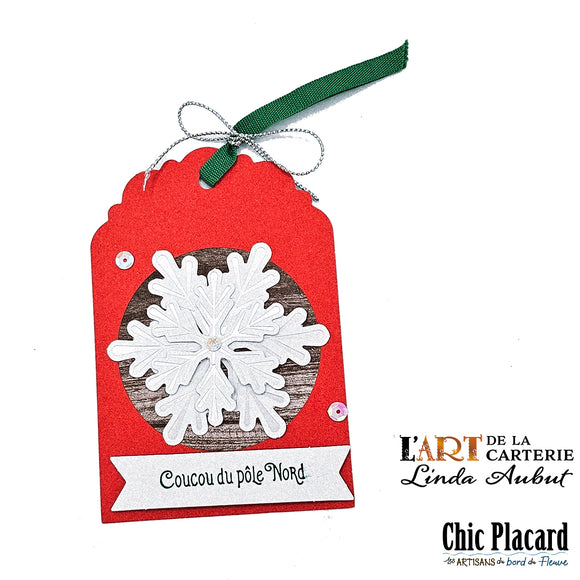 Flocons - Étiquette à cadeaux par Linda