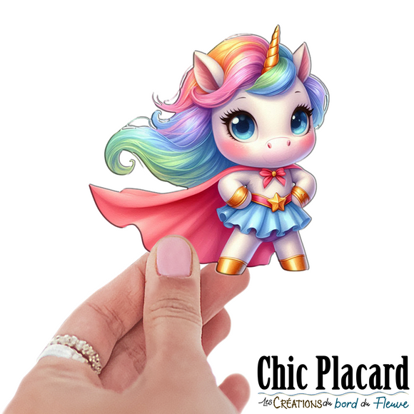 Licorne héro #1- autocollant en vinyl
