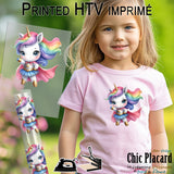 Licorne superhero - HTV imprimé