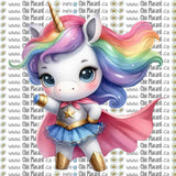Licorne superhero - HTV imprimé