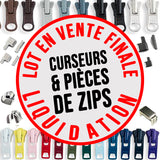 LOT - LIQUIDATION : Curseurs & pièces de zips