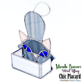 Chat vide-poche - Vitrail par Murielle Boisvert