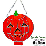 Citrouille - Vitrail par Murielle Boisvert