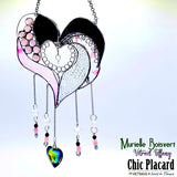 Cœur de crystal - Vitrail par Murielle Boisvert