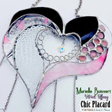 Cœur de crystal - Vitrail par Murielle Boisvert