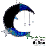 Lune irridescente - Vitrail par Murielle Boisvert