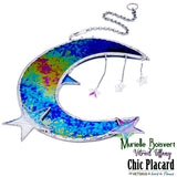 Lune irridescente - Vitrail par Murielle Boisvert