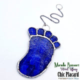 Petit pied bleu - Vitrail par Murielle Boisvert
