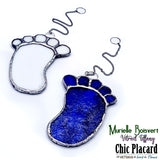 Petit pied blanc - Vitrail par Murielle Boisvert