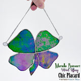 Trèfle porte-chance - Vitrail par Murielle Boisvert