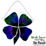 Trèfle porte-chance - Vitrail par Murielle Boisvert