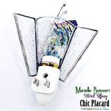 Papillon en veilleuse - Vitrail par Murielle Boisvert