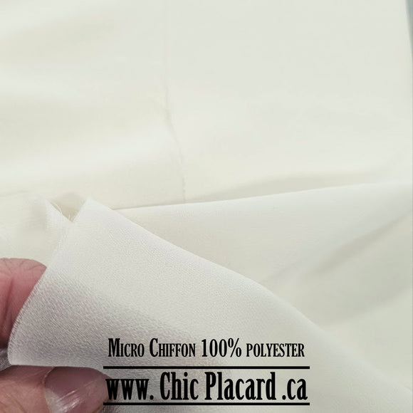 Ivoire - Micro-chiffon (au 1/2m)