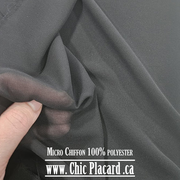 Noir - Micro-chiffon (au 1/2m)