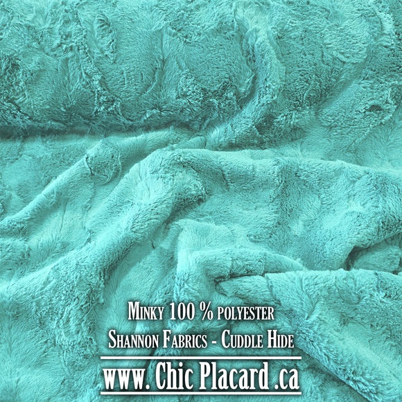 Menthe - Minky luxeux (au 1/2m)