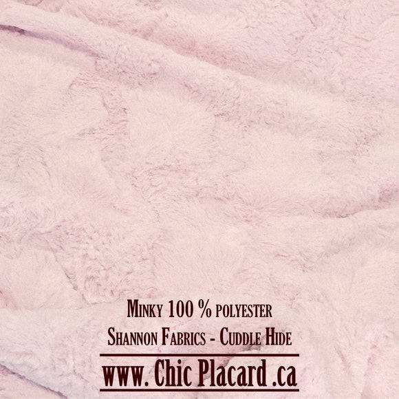 Rose doux - Minky luxeux (au 1/2m)