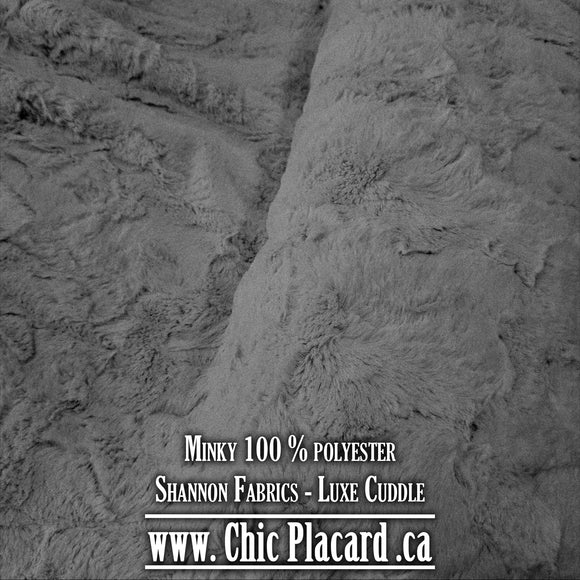 Gris - Minky luxeux (au 1/2m)