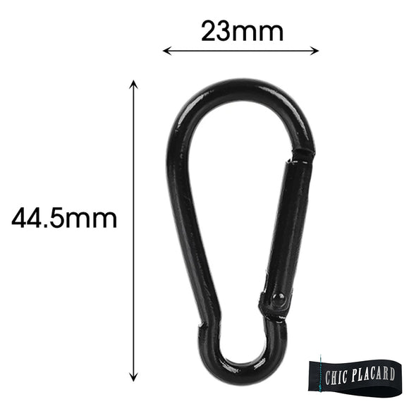 Noir 23x45mm - Mousqueton gourde