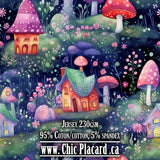 Village féérique - Tricot de coton 230 gsm (au 1/2m)