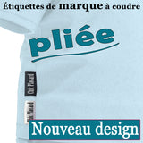 100x Étiquettes à coudre pliée dans la couture :  nouveau design