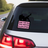 Park toé pas trop proche ! - autocollant en vinyl permanent